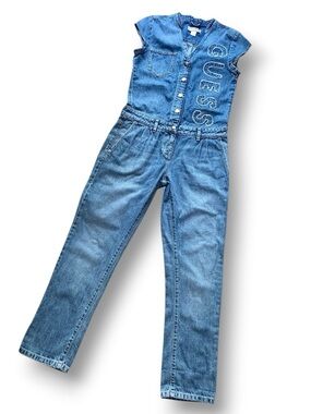 Vintage GUESS Y2K Denim Jumpsuit Overalls Romper Jeans